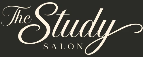 Large cursive salon name with flourish
